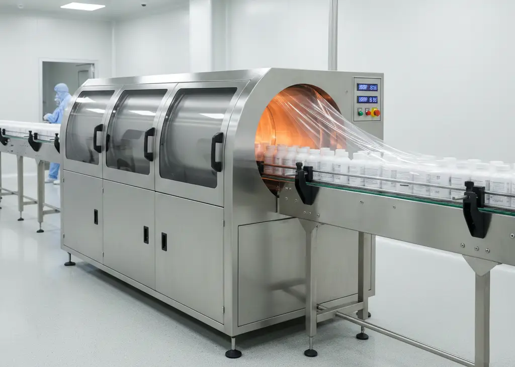Enhanced heat shrink tunnel for tamper-evident pharmaceutical packaging